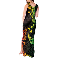 AAPI Heritage Month Tank Maxi Dress Kanaka Maoli Polynesian Tribal Wave