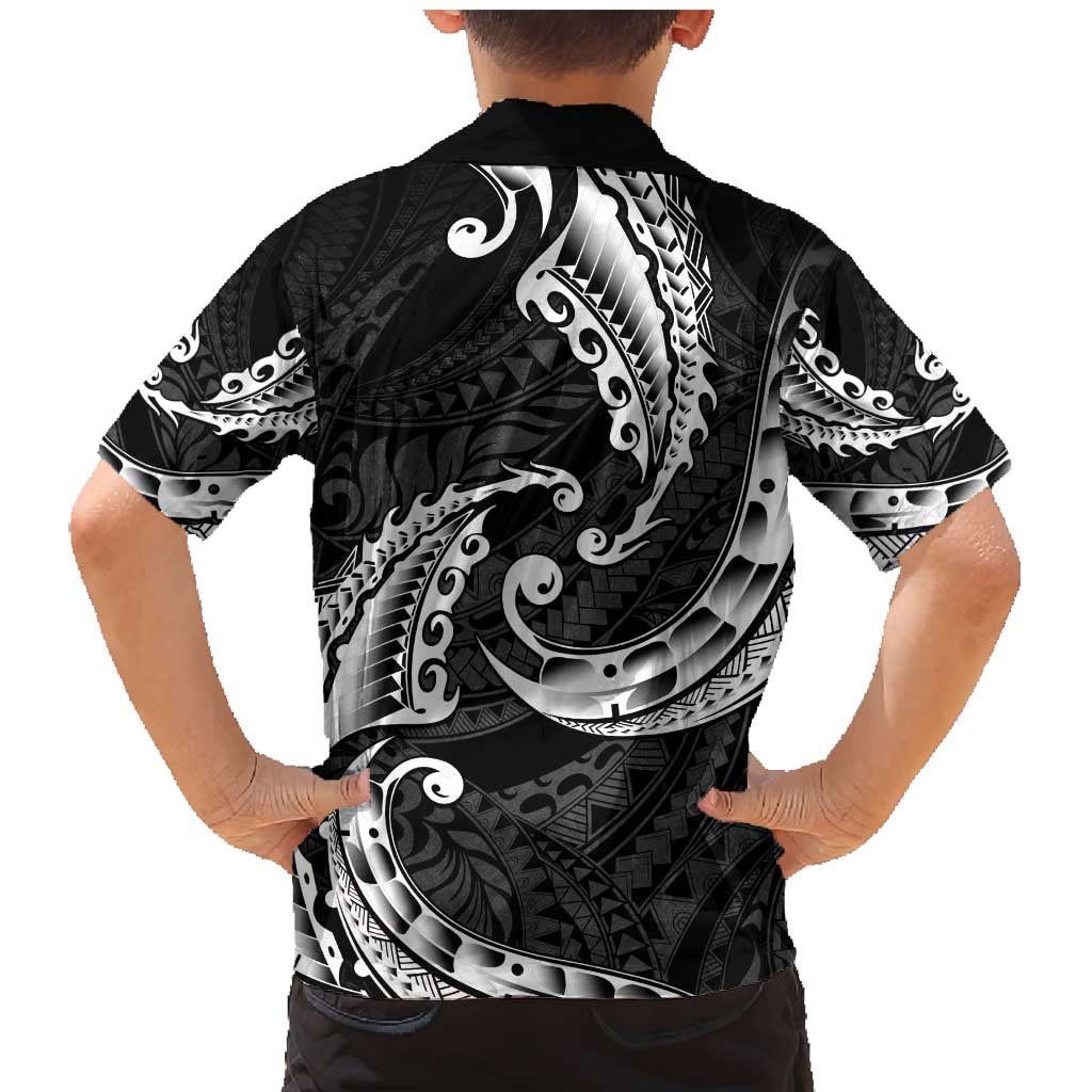 AAPI Heritage Month Family Matching Mermaid Dress and Hawaiian Shirt American Samoa Polynesian Tribal Wave LT05 - Polynesian Pride