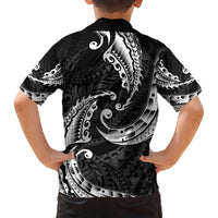 AAPI Heritage Month Family Matching Off The Shoulder Long Sleeve Dress and Hawaiian Shirt American Samoa Polynesian Tribal Wave LT05 - Polynesian Pride