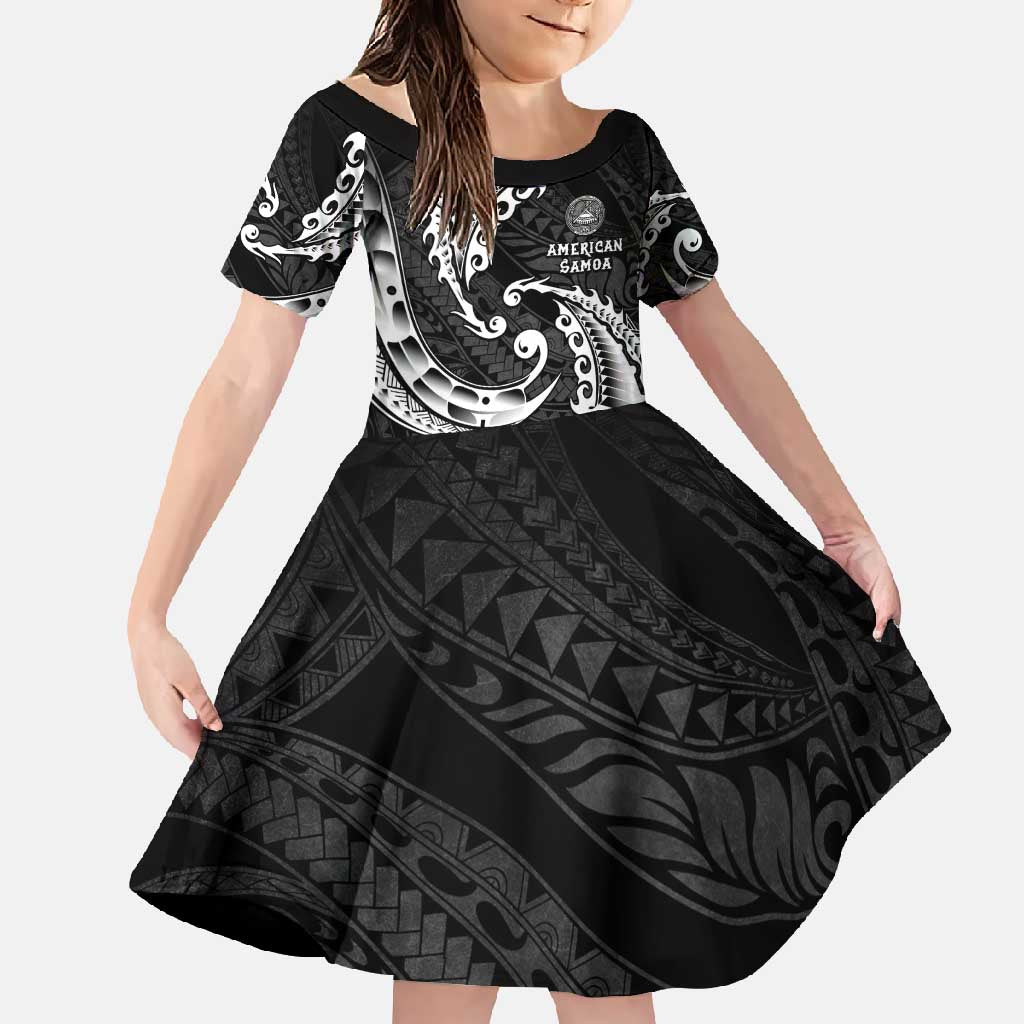 AAPI Heritage Month Family Matching Off Shoulder Maxi Dress and Hawaiian Shirt American Samoa Polynesian Tribal Wave