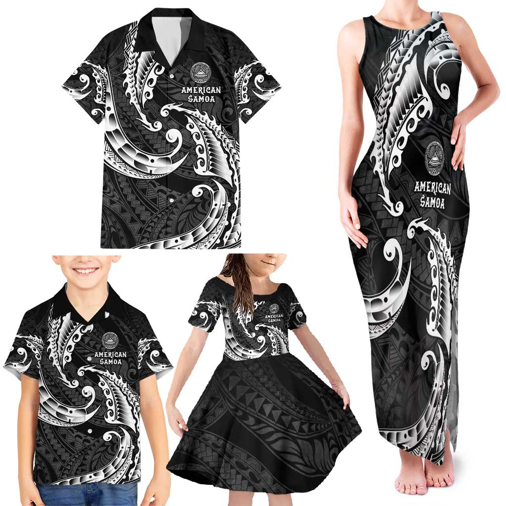 AAPI Heritage Month Family Matching Tank Maxi Dress and Hawaiian Shirt American Samoa Polynesian Tribal Wave LT05 - Polynesian Pride