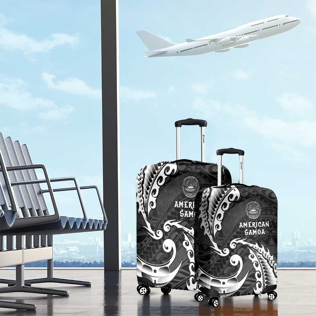 AAPI Heritage Month Luggage Cover American Samoa Polynesian Tribal Wave