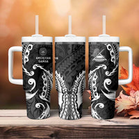 AAPI Heritage Month Tumbler With Handle American Samoa Polynesian Tribal Wave