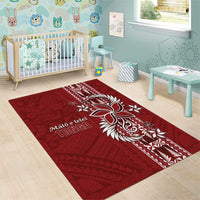Tonga Language Week Area Rug Malo e Lelei Kupesi Ngatu Pattern