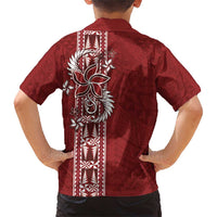 Tonga Language Week Family Matching Short Sleeve Bodycon Dress and Hawaiian Shirt Malo e Lelei Kupesi Ngatu Pattern LT05 - Polynesian Pride