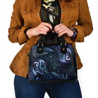 Aotearoa New Zealand Octopus Shoulder Handbag Silver Fern Maori Pattern LT05 - Polynesian Pride