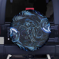 Aotearoa New Zealand Octopus Spare Tire Cover Silver Fern Maori Pattern LT05 - Polynesian Pride