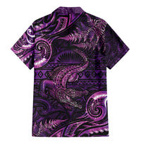 Aotearoa New Zealand Crocodile Family Matching Mermaid Dress and Hawaiian Shirt Silver Fern Maori Pattern LT05 - Polynesian Pride