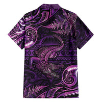 Aotearoa New Zealand Crocodile Family Matching Tank Maxi Dress and Hawaiian Shirt Silver Fern Maori Pattern LT05 - Polynesian Pride