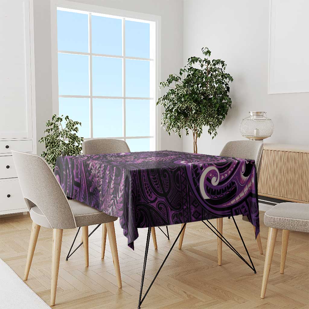 Aotearoa New Zealand Crocodile Tablecloth Silver Fern Maori Pattern