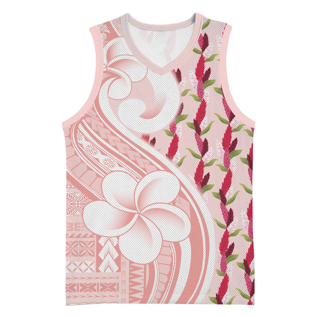 Samoa Teuila Basketball Jersey Pink Samoan Siapo Motifs LT05 Unisex Pink - Polynesian Pride