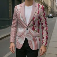 Samoa Teuila Blazer Pink Samoan Siapo Motifs