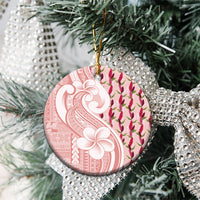 Samoa Teuila Ceramic Ornament Pink Samoan Siapo Motifs