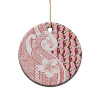 Samoa Teuila Ceramic Ornament Pink Samoan Siapo Motifs