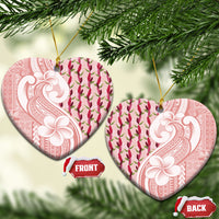 Samoa Teuila Ceramic Ornament Pink Samoan Siapo Motifs