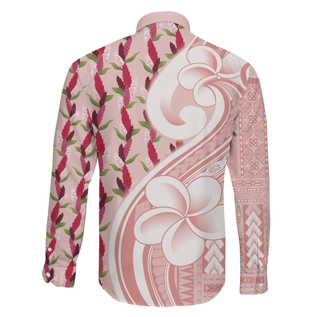 Samoa Teuila Family Matching Summer Maxi Dress and Hawaiian Shirt Pink Samoan Siapo Motifs