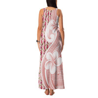 Samoa Teuila Family Matching Tank Maxi Dress and Hawaiian Shirt Pink Samoan Siapo Motifs