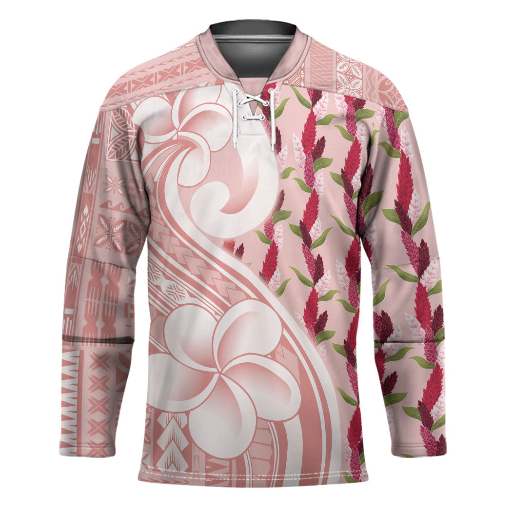 Samoa Teuila Hockey Jersey Pink Samoan Siapo Motifs LT05 Unisex Pink - Polynesian Pride