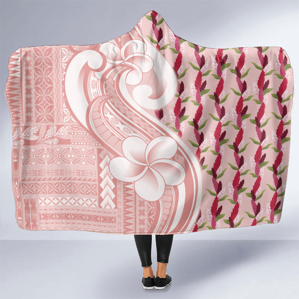 Samoa Teuila Hooded Blanket Pink Samoan Siapo Motifs LT05 One Size Pink - Polynesian Pride