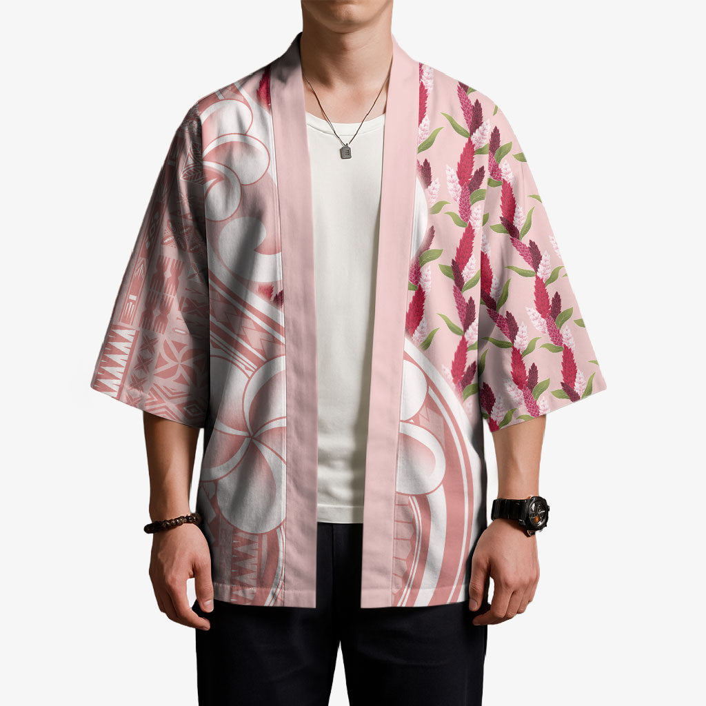Samoa Teuila Kimono Pink Samoan Siapo Motifs