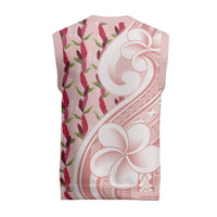 Samoa Teuila Christmas Knitted V-Neck Vest Pink Samoan Siapo Motifs LT05 - Polynesian Pride