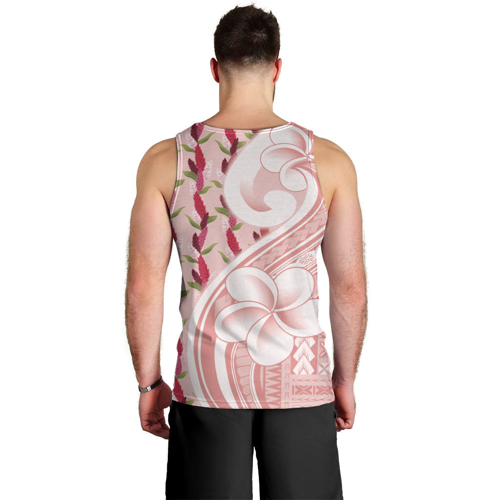 Samoa Teuila Men Tank Top Pink Samoan Siapo Motifs LT05 - Polynesian Pride