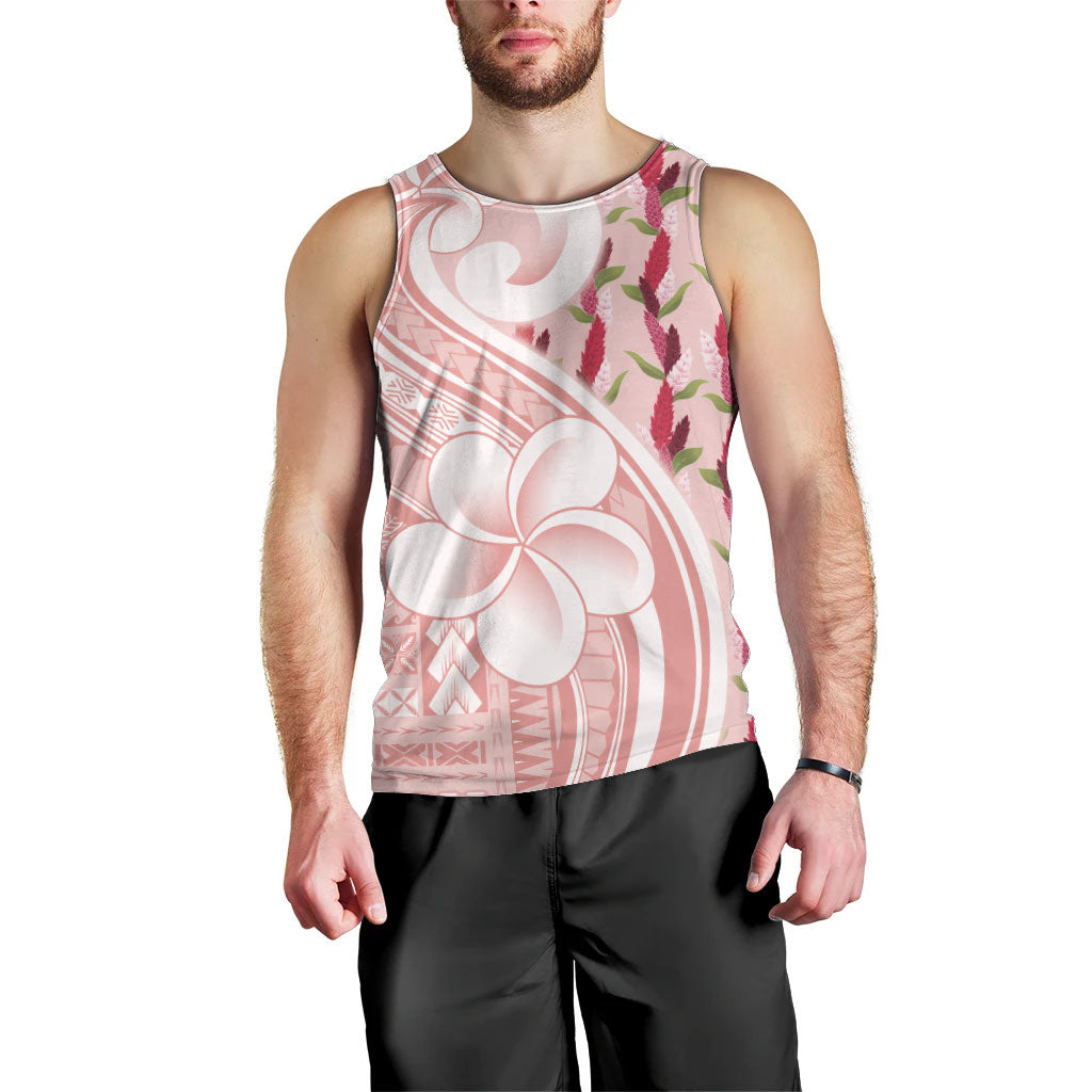 Samoa Teuila Men Tank Top Pink Samoan Siapo Motifs LT05 - Polynesian Pride