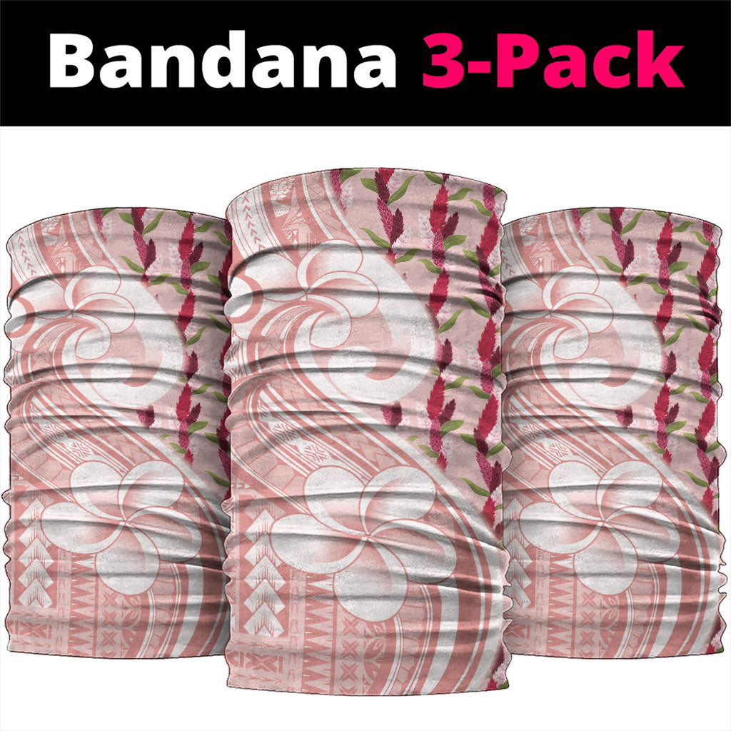 Samoa Teuila Neck Gaiter Pink Samoan Siapo Motifs LT05 package One Size: 25*50cm Pink - Polynesian Pride