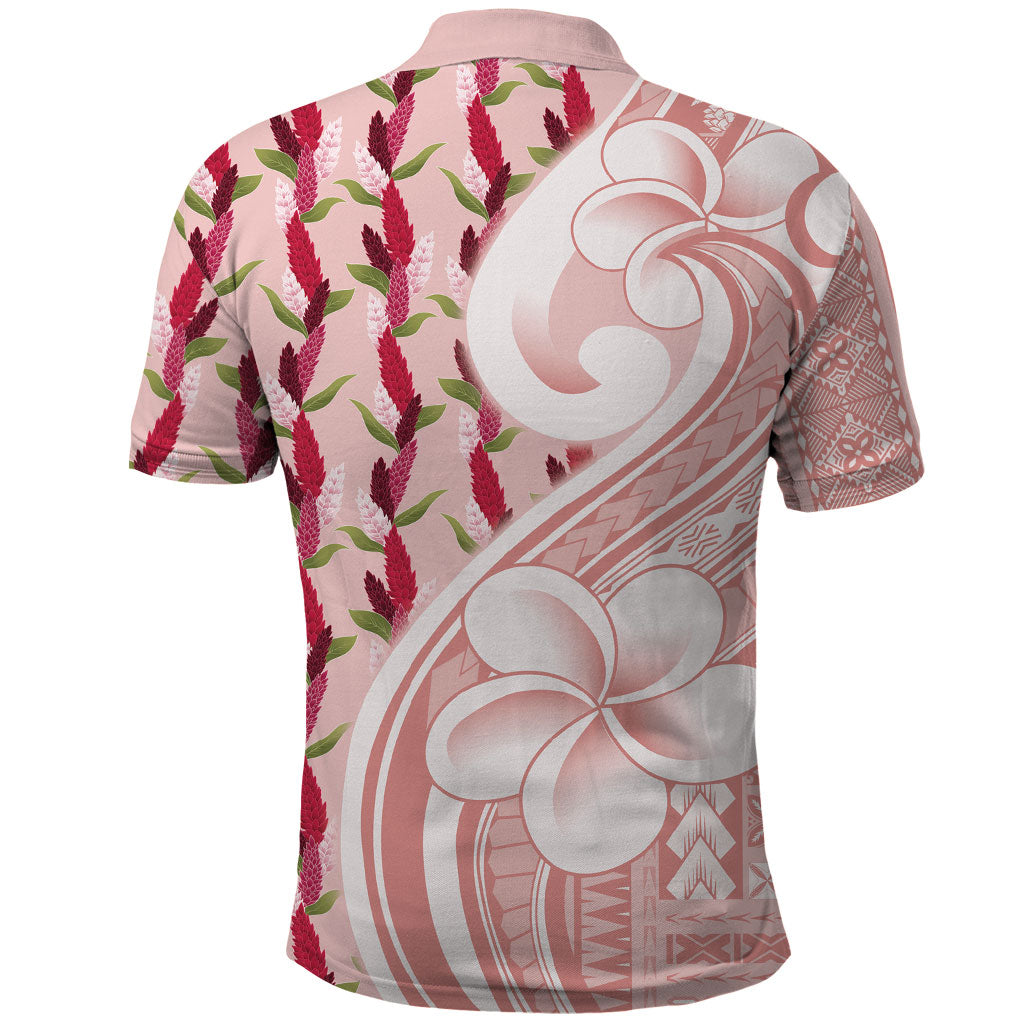 Samoa Teuila Polo Shirt Pink Samoan Siapo Motifs