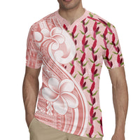 Samoa Teuila Rugby Jersey Pink Samoan Siapo Motifs