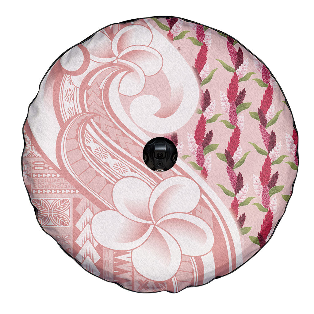 Samoa Teuila Spare Tire Cover Pink Samoan Siapo Motifs