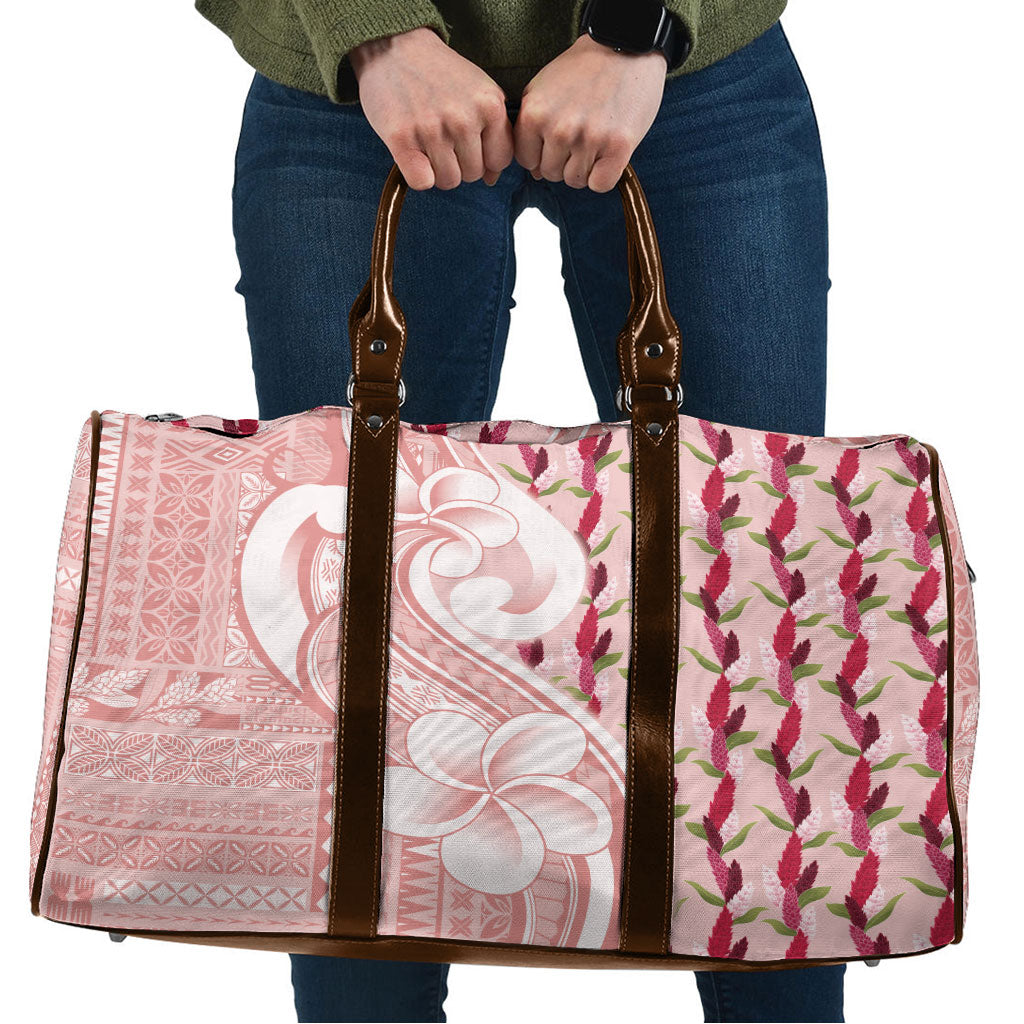 Samoa Teuila Travel Bag Pink Samoan Siapo Motifs LT05 Pink - Polynesian Pride
