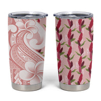 Samoa Teuila Tumbler Cup Pink Samoan Siapo Motifs