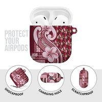 Samoa Teuila AirPods Case Maroon Samoan Siapo Motifs