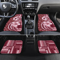 Samoa Teuila Car Mats Maroon Samoan Siapo Motifs