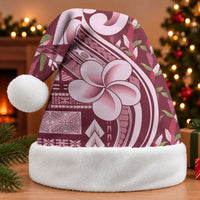 Samoa Teuila Christmas Santa Hat Maroon Samoan Siapo Motifs