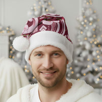 Samoa Teuila Christmas Santa Hat Maroon Samoan Siapo Motifs