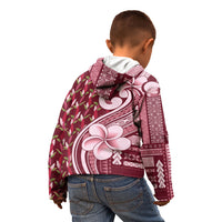 Samoa Teuila Kid Hoodie Maroon Samoan Siapo Motifs