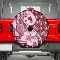 Samoa Teuila Spare Tire Cover Maroon Samoan Siapo Motifs