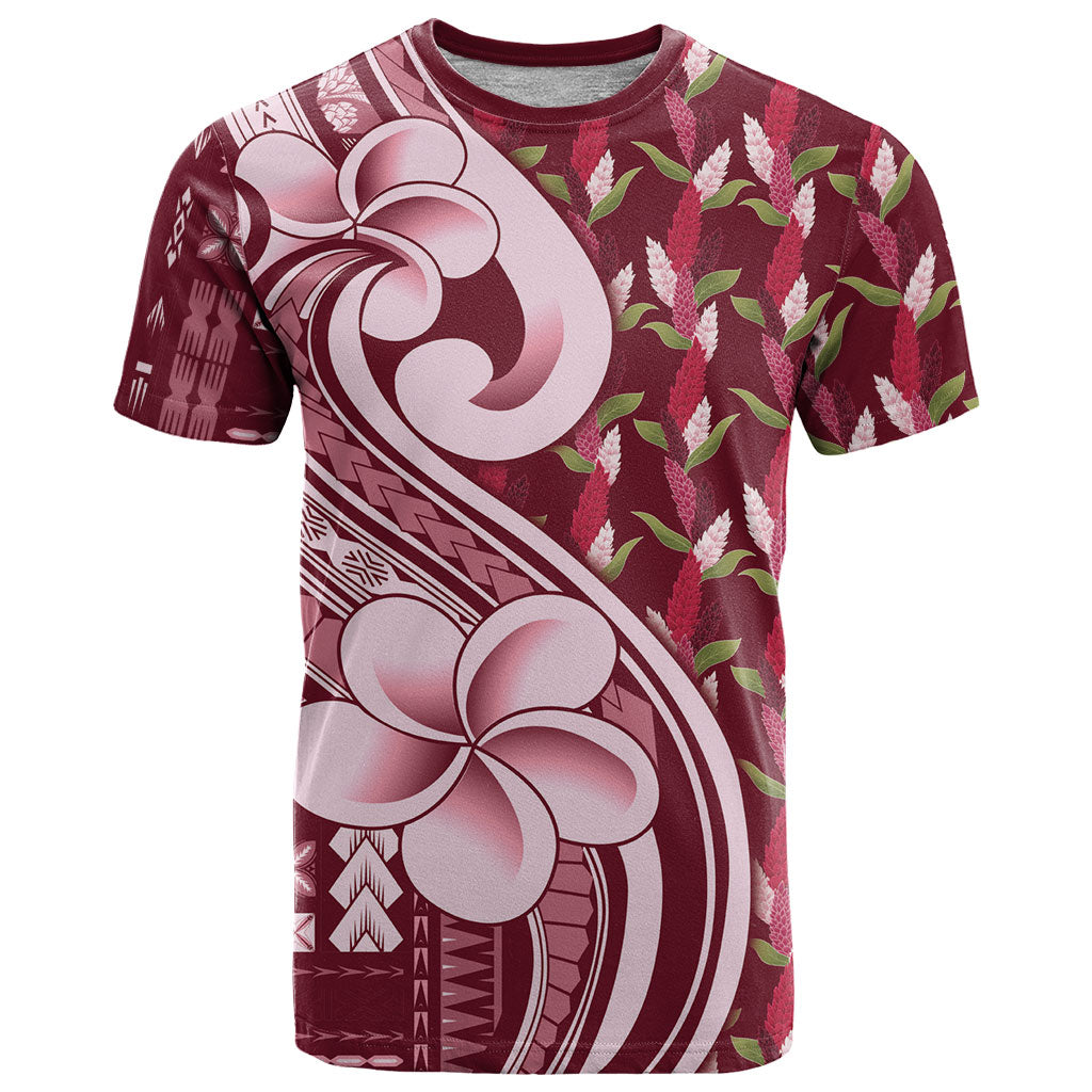 Samoa Teuila T Shirt Maroon Samoan Siapo Motifs LT05 Maroon - Polynesian Pride