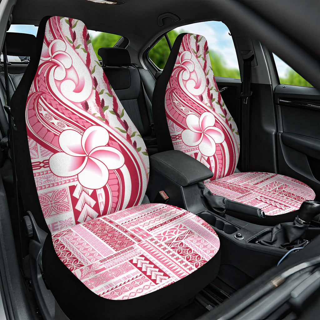 Samoa Teuila Car Seat Cover White Samoan Siapo Motifs LT05 One Size White - Polynesian Pride