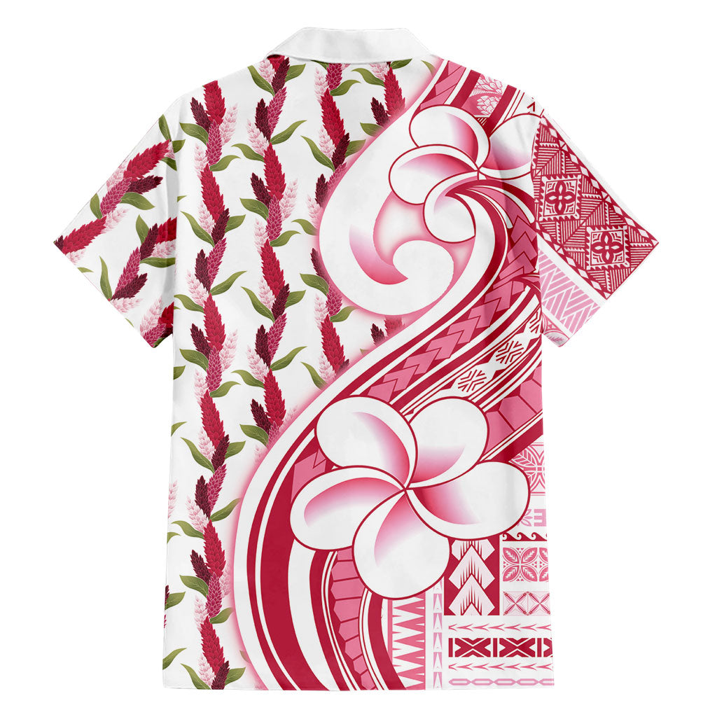 Samoa Teuila Family Matching Off Shoulder Short Dress and Hawaiian Shirt White Samoan Siapo Motifs
