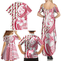 Samoa Teuila Family Matching Summer Maxi Dress and Hawaiian Shirt White Samoan Siapo Motifs