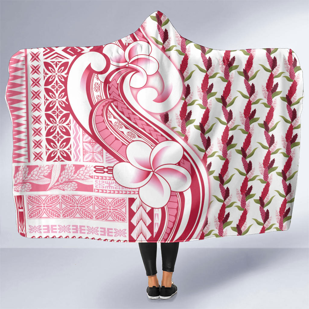 Samoa Teuila Hooded Blanket White Samoan Siapo Motifs LT05 One Size White - Polynesian Pride