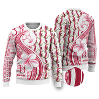 Samoa Teuila Ugly Christmas Sweater White Samoan Siapo Motifs