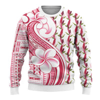 Samoa Teuila Ugly Christmas Sweater White Samoan Siapo Motifs