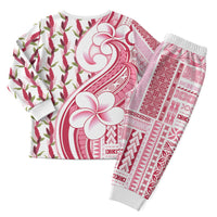 Samoa Teuila Christmas Pajama Set White Samoan Siapo Motifs