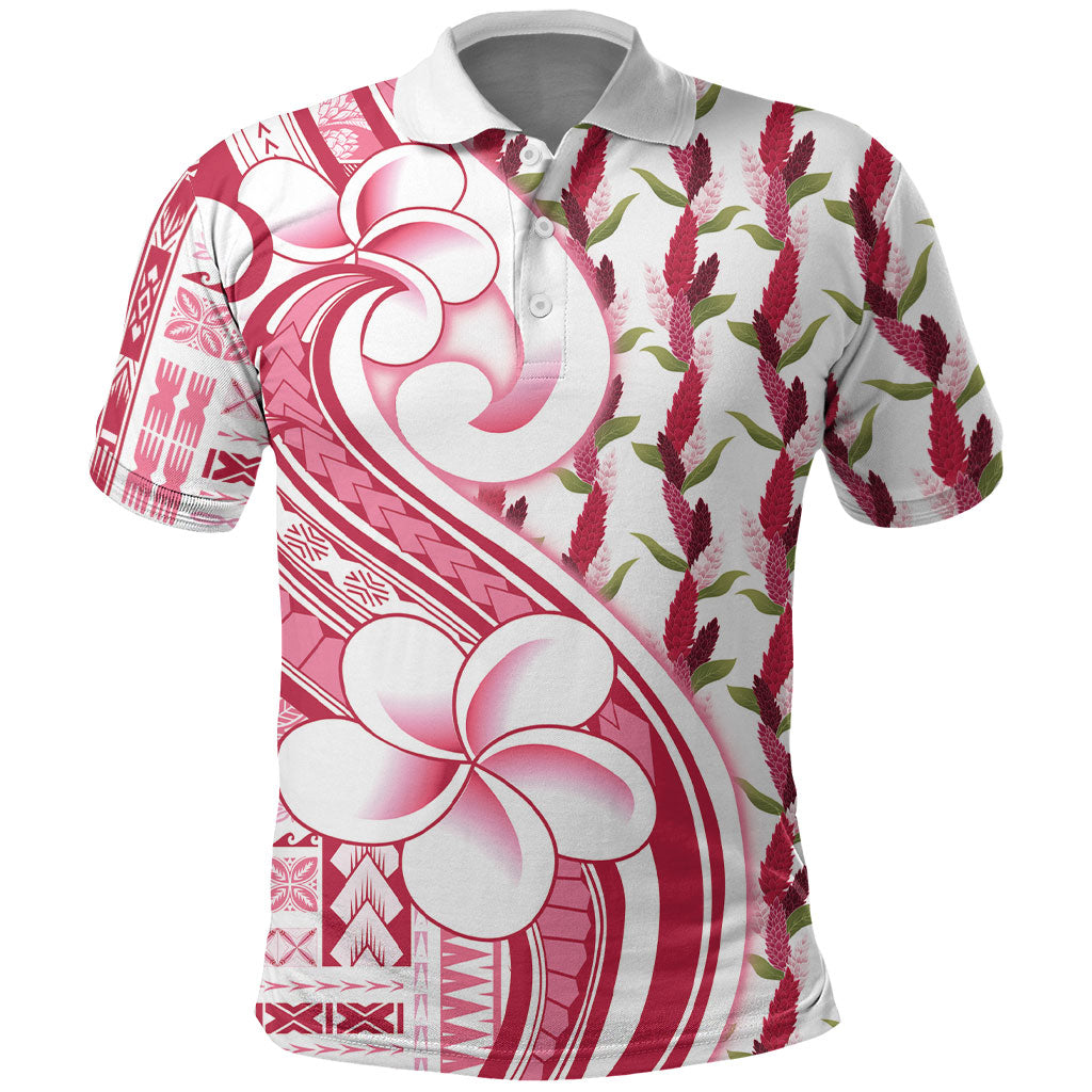 Samoa Teuila Polo Shirt White Samoan Siapo Motifs LT05 White - Polynesian Pride
