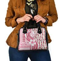 Samoa Teuila Shoulder Handbag White Samoan Siapo Motifs