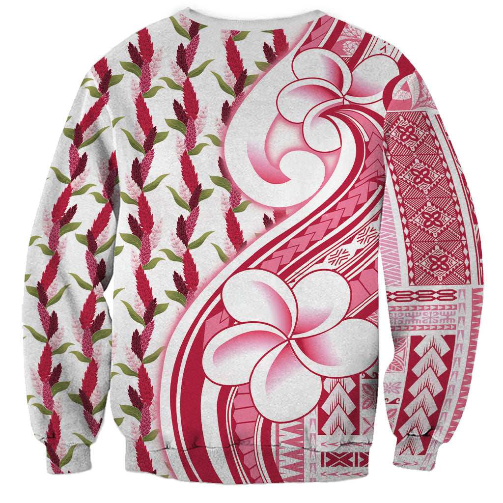 Samoa Teuila Sweatshirt White Samoan Siapo Motifs